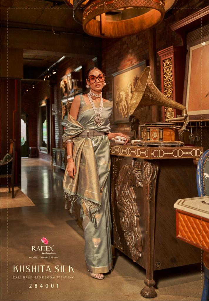 Rajtex Kushita Silk Heavy Wedding Wear Fancy Latest Saree Collection